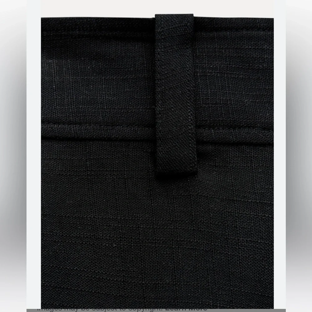 ZARA Cropped trousers with contrast embroidery - Picture 6 of 8